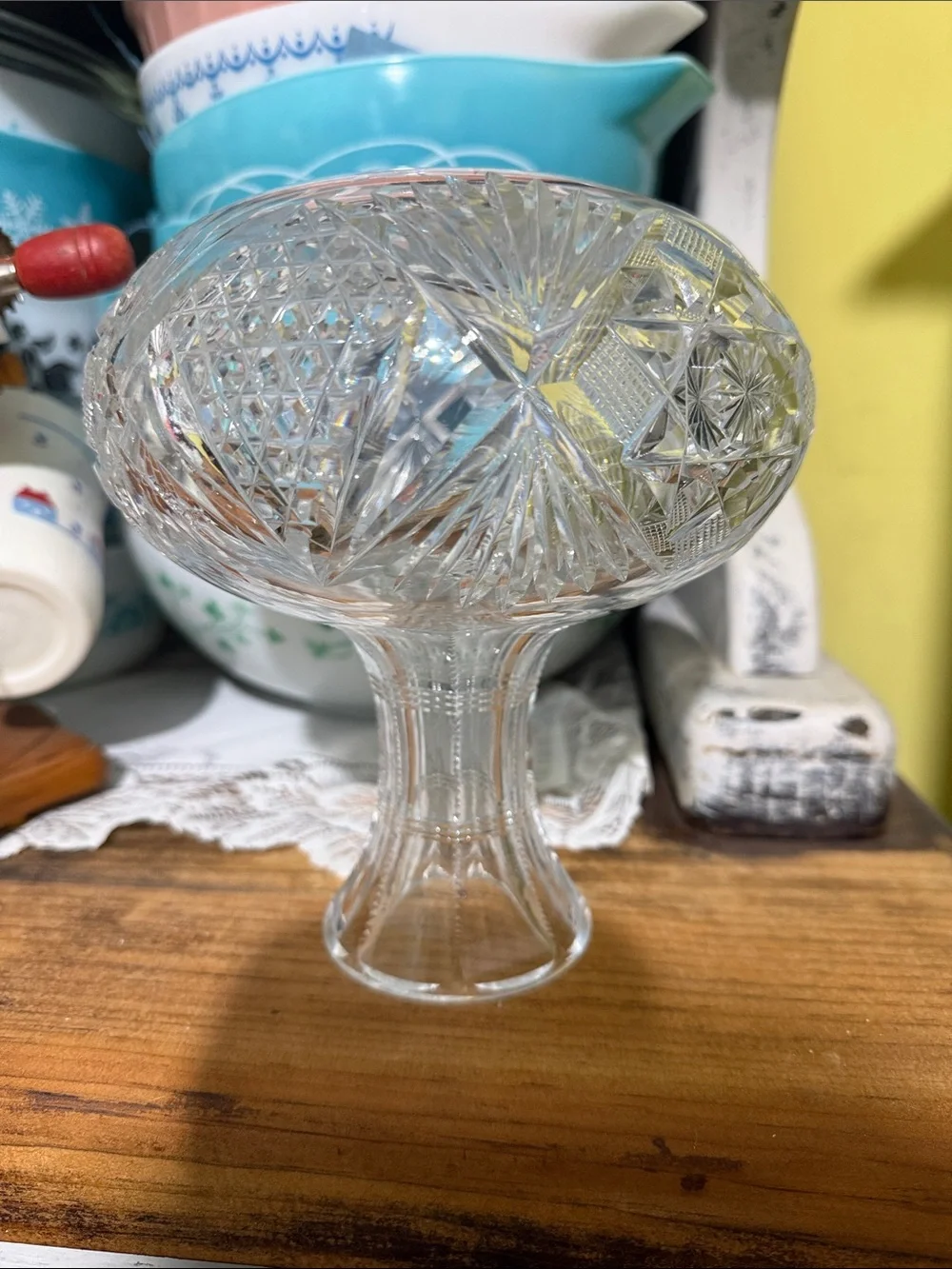 vintage American Brilliant Period (ABP) cut crystal water or wine carafe